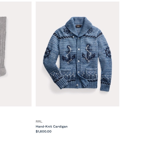 RARE Ralph Lauren Hand Knit Toggle Sweater Coat - Picture 8 of 8